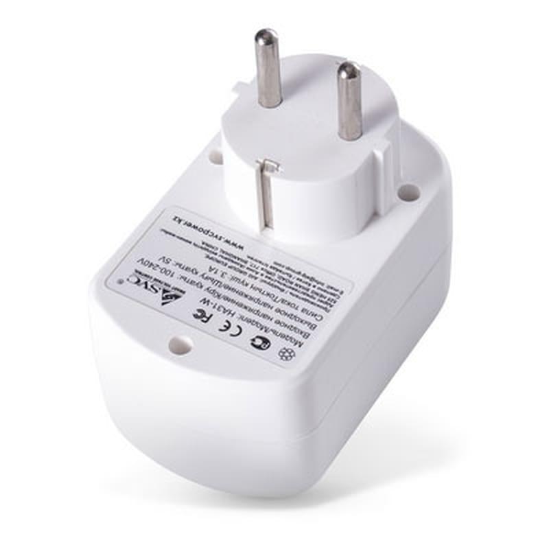 Сетевое зарядное устройство 1*AC, 2*USB, 3.1A, SVC, Белый (HA31-W) - фото #1, Technodom.kz
