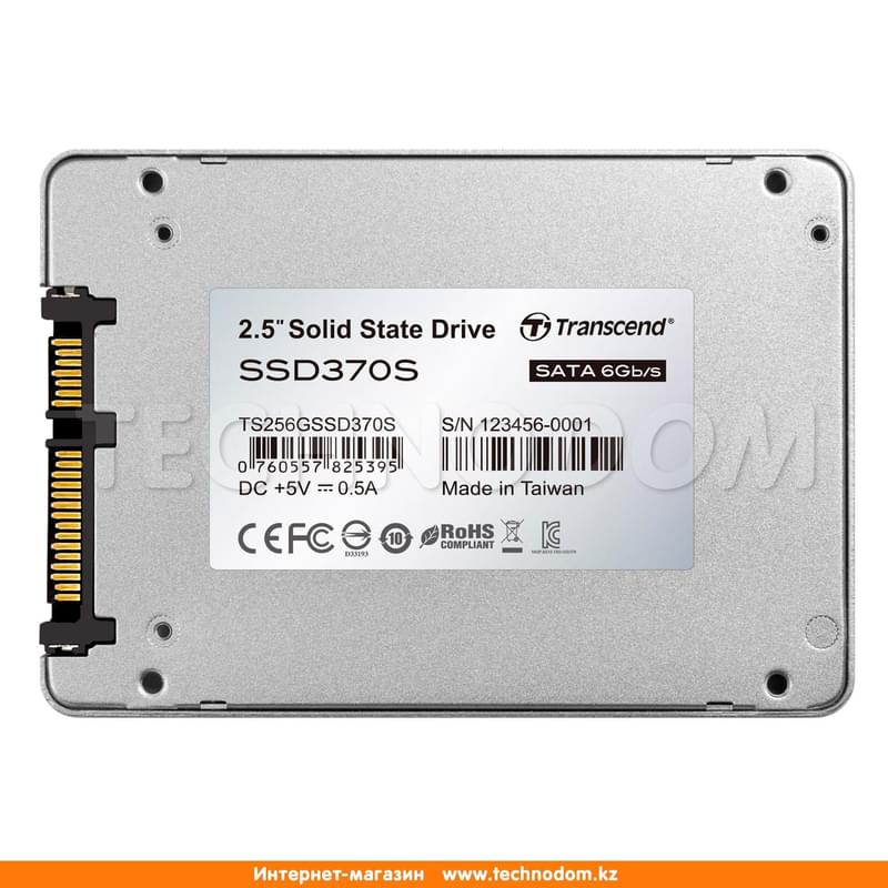 Внутренний SSD 2.5" 7мм 256GB Transcend SSD370S, SATA-III MLC (TS256GSSD370S) - фото #1, Technodom.kz