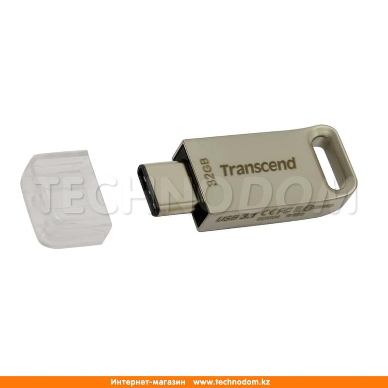 USB Флешка 32GB Transcend JetFlash 850S Type-C 3.1 Gen 1 (3.0) Gold (TS32GJF850S) - фото #1, Technodom.kz
