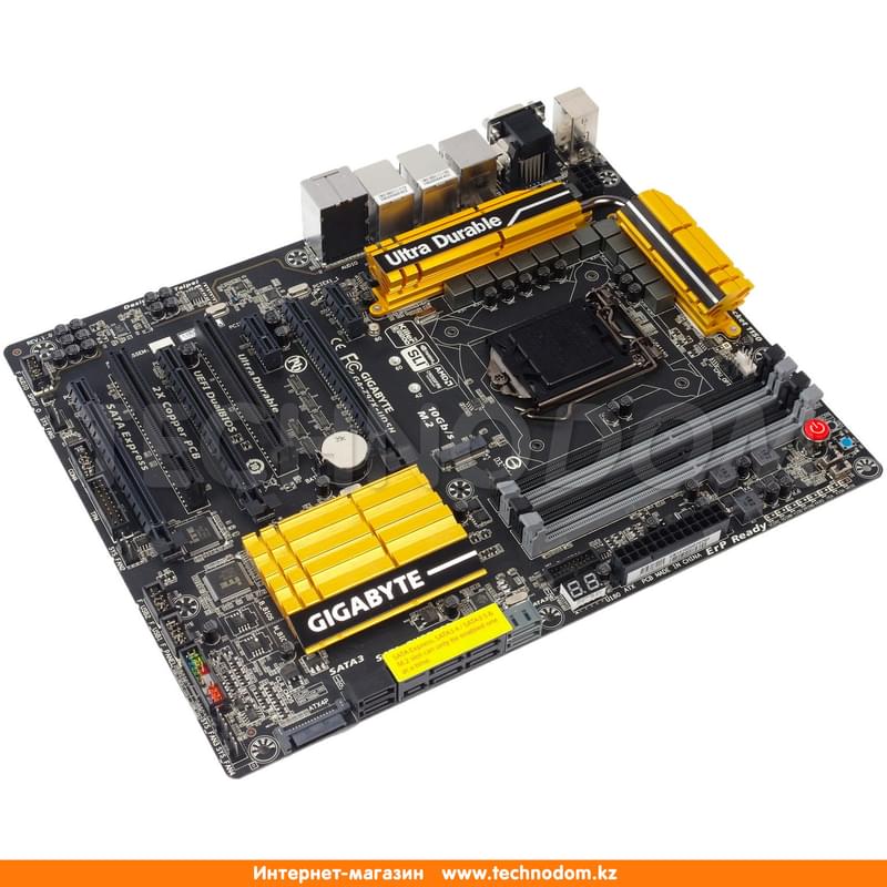 Материнская плата Gigabyte GA-Z97X-UD5H LGA1150 4DDR3 PCI-E 3x16 2x1 (HDMI+DVI-D+VGA) ATX - фото #0, Technodom.kz