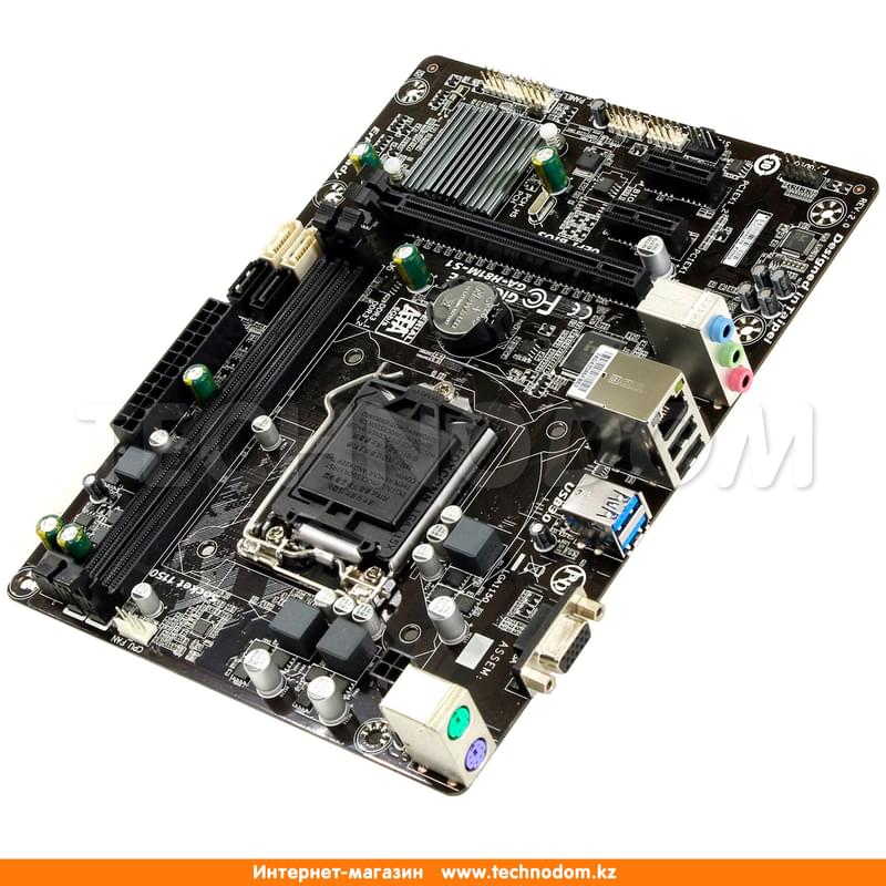 Материнская плата Gigabyte GA-H81M-S1 LGA1150 2DDR3 PCI-E 1x16 2x1 (VGA) mATX - фото #1, Technodom.kz