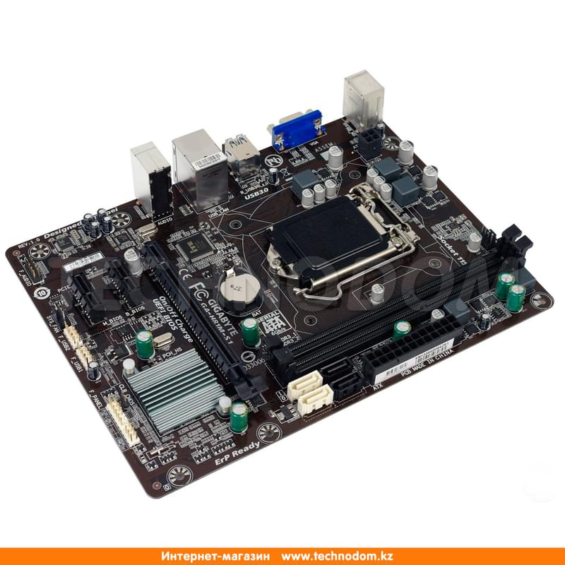 Материнская плата Gigabyte GA-H81M-S1 LGA1150 2DDR3 PCI-E 1x16 2x1 (VGA) mATX - фото #2, Technodom.kz