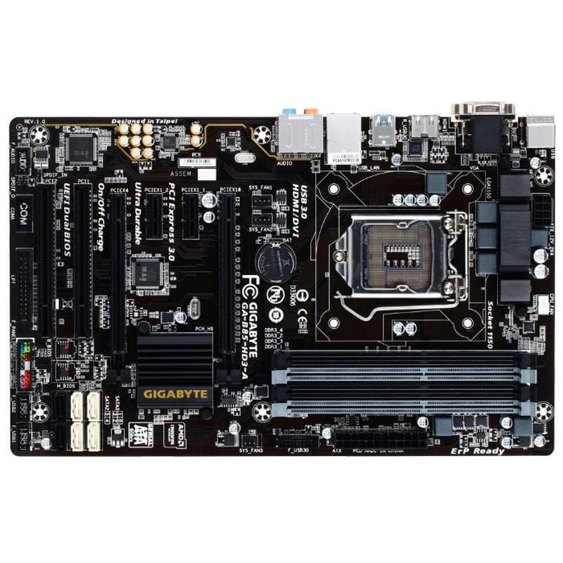 Материнская плата Gigabyte GA-B85-HD3-A LGA1150 4DDR3 PCI-E 2x16 2x1 (HDMI+DVI-D+VGA) ATX - фото #0, Technodom.kz Материнская плата Gigabyte GA-B85-HD3-A LGA1150 4DDR3 PCI-E 2x16 2x1 (HDMI+DVI-D+VGA) ATX - фото #0, Technodom.kz
