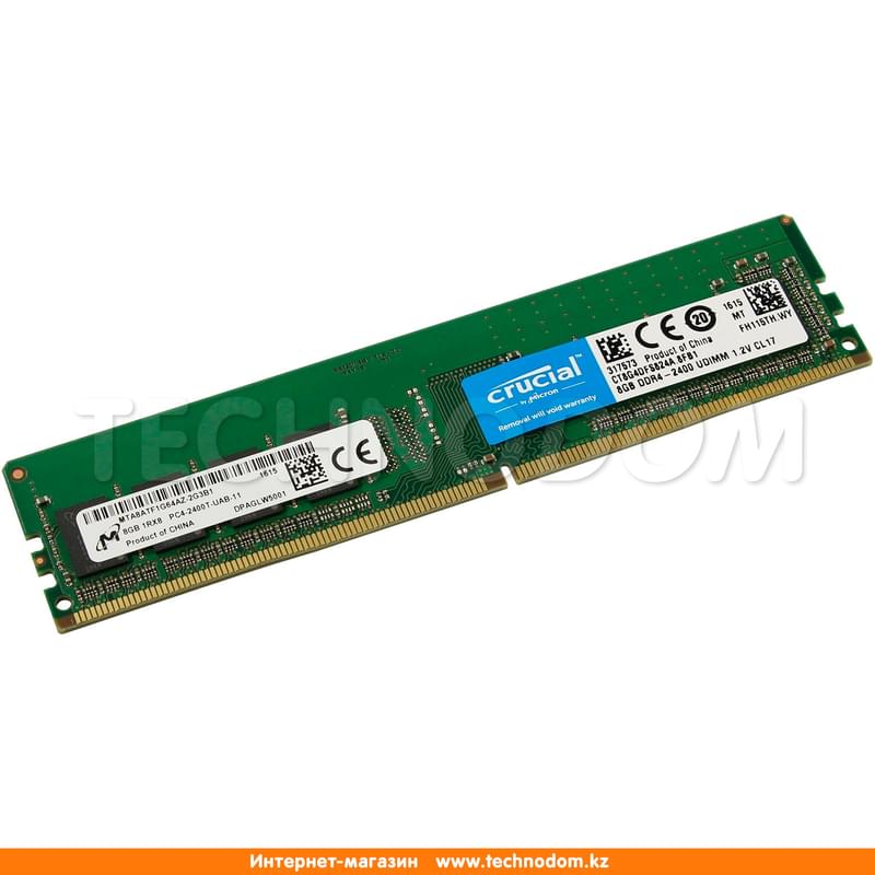 Оперативная память Crucial 8GB DDR4-2400 UDIMM (CT8G4DFS824A) - фото #1, Technodom.kz