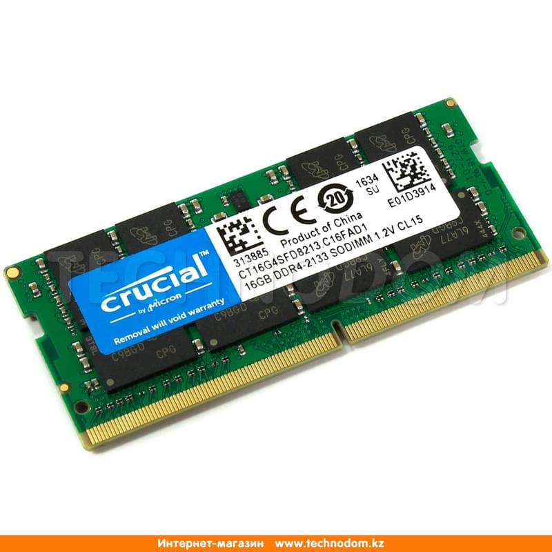 Оперативная память Crucial 16GB DDR4-2133 SODIMM (CT16G4SFD8213) - фото #0, Technodom.kz
