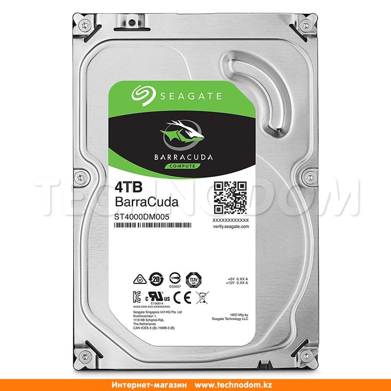 Внутренний HDD 3.5" 4TB Seagate BarraCuda SATA-III (ST4000DM005) - фото #0, Technodom.kz