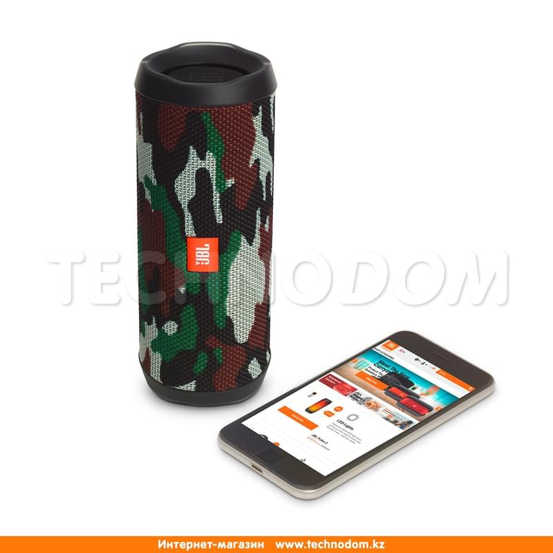 Колонки Bluetooth JBL Flip 4, Squad (JBLFLIP4SQUAD) - фото #3, Technodom.kz