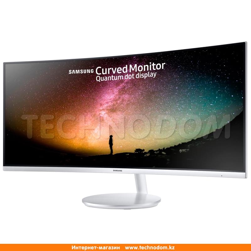 Монитор 34" Samsung LC34F791WQIXCI 3440х1440 21:9 VA 100ГЦ (2HDMI+DP)  Curved White - фото #2, Technodom.kz