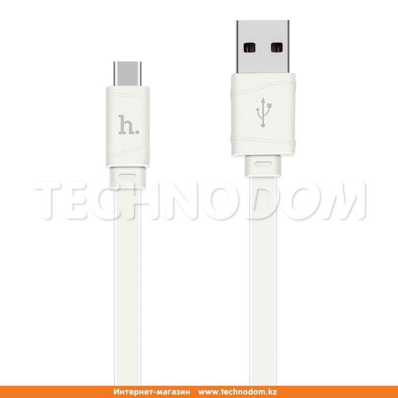 Кабель USB 2.0 - Type-С, X5, HOCO, 1м, Белый - фото #0, Technodom.kz