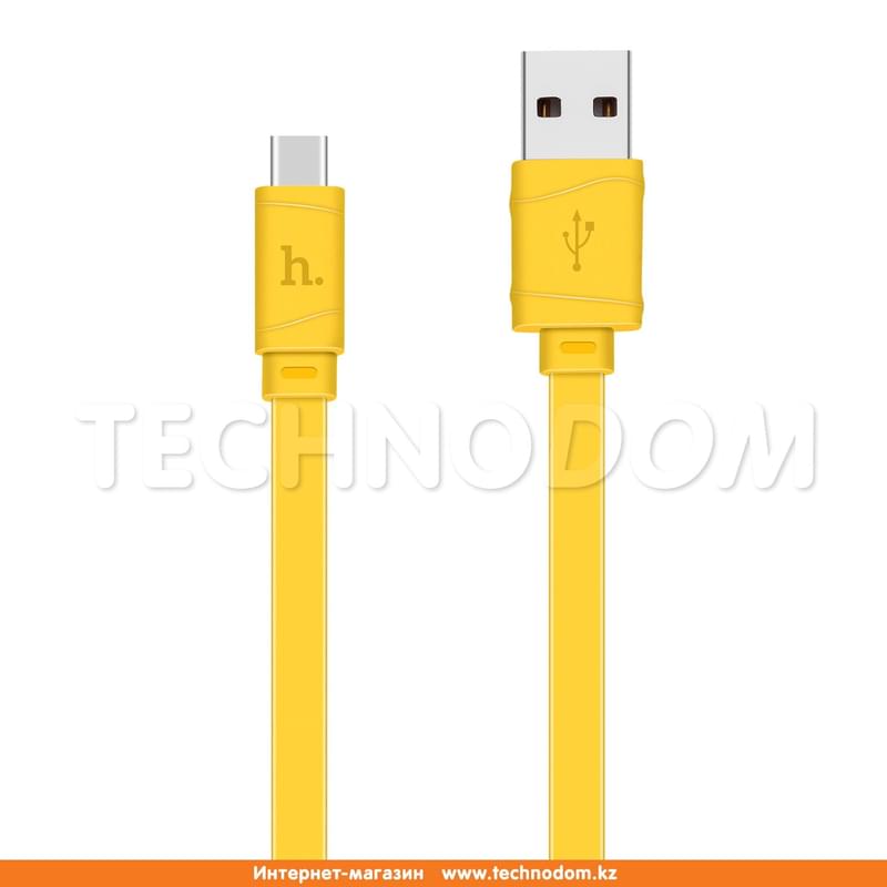 Кабель USB 2.0 - Type-С, X5, HOCO, 1м, Желтый - фото #0, Technodom.kz
