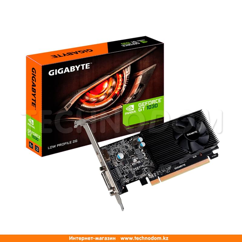 Видеокарта Gigabyte Nvidia GeForce GT 1030 2Gb Low Profile (DVI+HDMI)(GV-N1030D5-2GL) - фото #0, Technodom.kz Видеокарта Gigabyte Nvidia GeForce GT 1030 2Gb Low Profile (DVI+HDMI)(GV-N1030D5-2GL) - фото #0, Technodom.kz