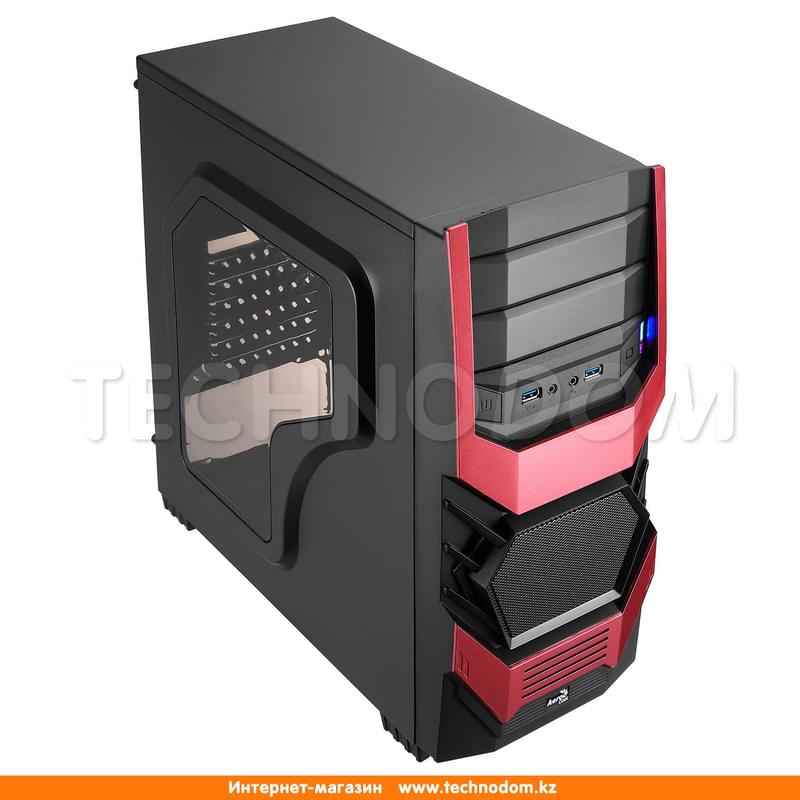 ПК корпус Aerocool ATX, Micro ATX, USB 2*3.0, HD-Audio+Mic (Cyclops Advance Red) - фото #0, Technodom.kz