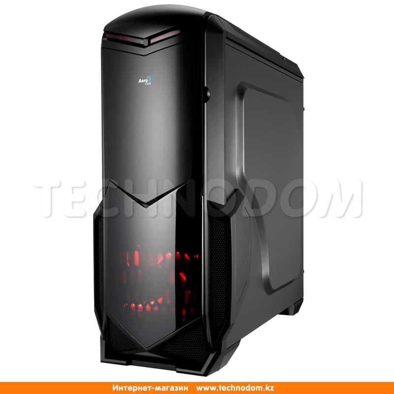 ПК корпус Aerocool ATX, Micro ATX, USB 3.0/2*2.0, Кардридер SD/microSD, HD-Audio+Mic (BattleHawk Black) - фото #1, Technodom.kz