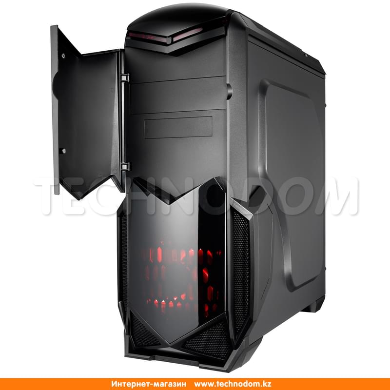 ПК корпус Aerocool ATX, Micro ATX, USB 3.0/2*2.0, Кардридер SD/microSD, HD-Audio+Mic (BattleHawk Black) - фото #2, Technodom.kz