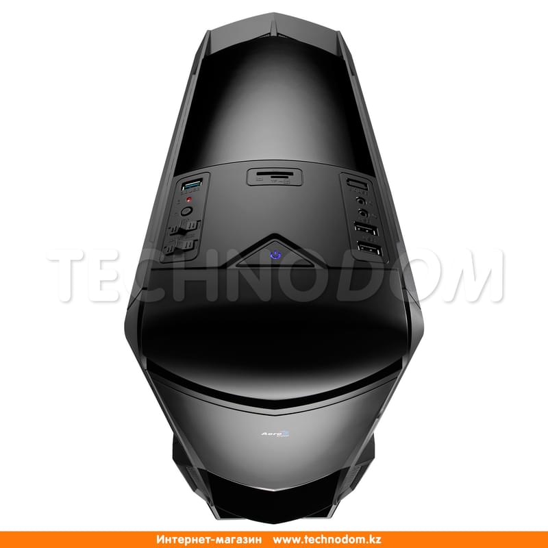 ПК корпус Aerocool ATX, Micro ATX, USB 3.0/2*2.0, Кардридер SD/microSD, HD-Audio+Mic (BattleHawk Black) - фото #5, Technodom.kz