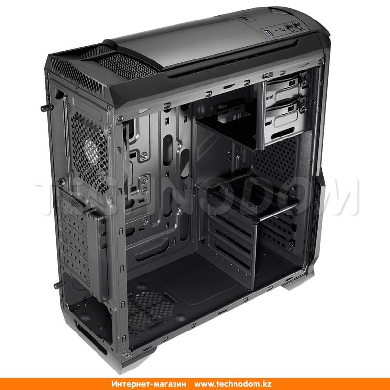 ПК корпус Aerocool ATX, Micro ATX, USB 3.0/2*2.0, Кардридер SD/microSD, HD-Audio+Mic (BattleHawk Black) - фото #6, Technodom.kz