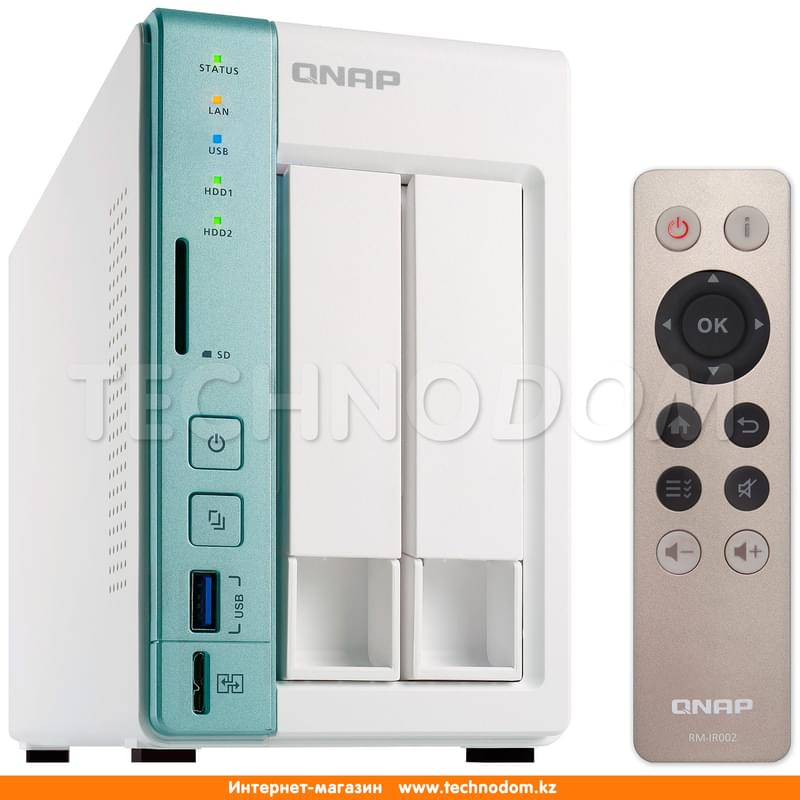 Сетевой накопитель NAS QNAP 2 отсека для HDD, с функцией USB Quick Access (TS-251A-2G) - фото #2, Technodom.kz