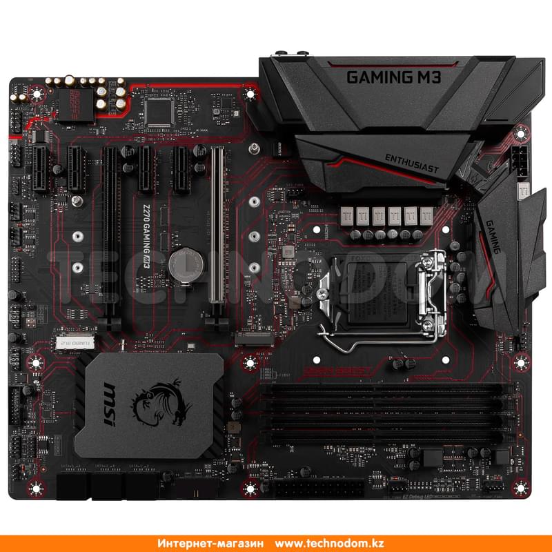 Материнская плата MSI Z270 Gaming M3 LGA1151 4DDR4 PCI-E 2x16 4x1 (HDMI+DVI-D) ATX - фото #1, Technodom.kz