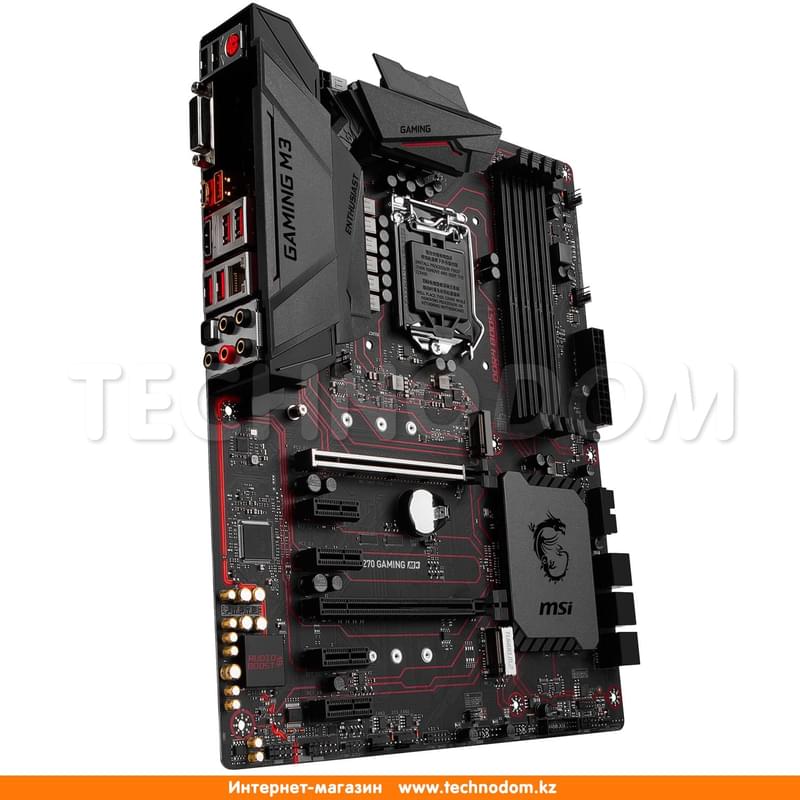 Материнская плата MSI Z270 Gaming M3 LGA1151 4DDR4 PCI-E 2x16 4x1 (HDMI+DVI-D) ATX - фото #4, Technodom.kz