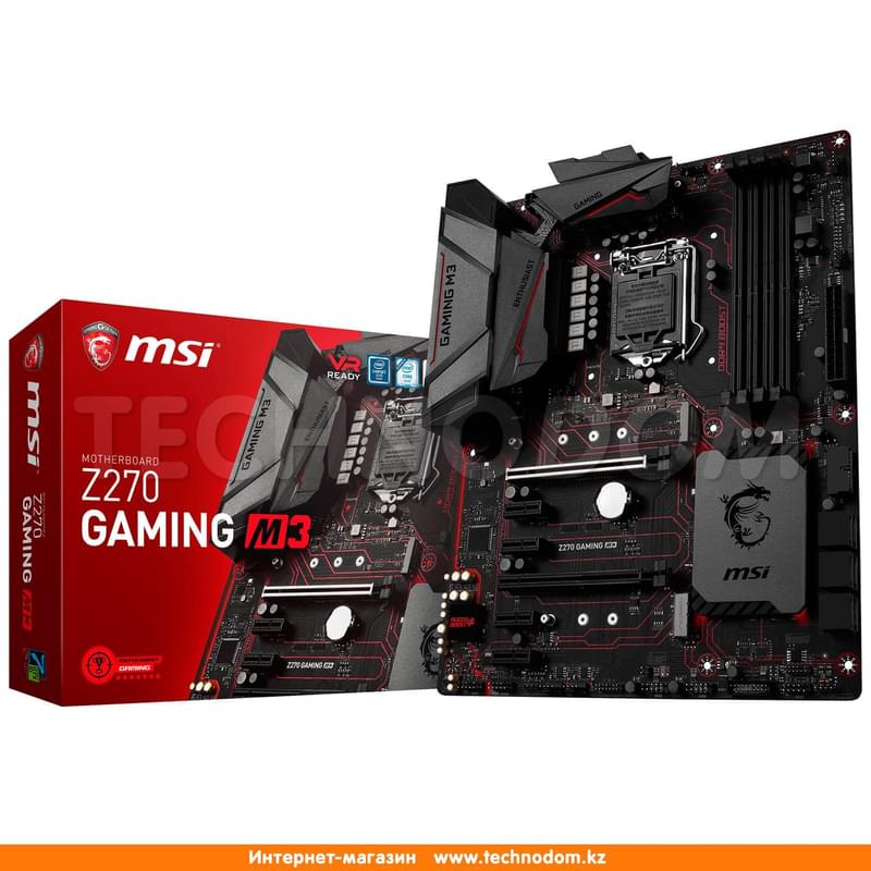 Материнская плата MSI Z270 Gaming M3 LGA1151 4DDR4 PCI-E 2x16 4x1 (HDMI+DVI-D) ATX - фото #6, Technodom.kz