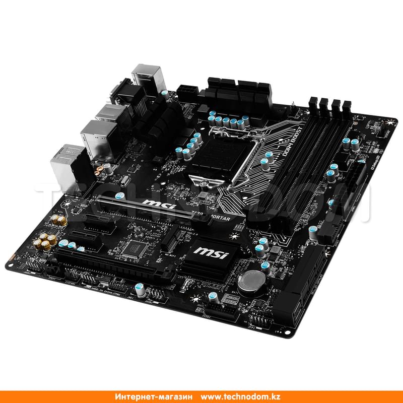Материнская плата MSI Z170M Mortar LGA1151 4DDR4 PCI-E 2x16 2x1 (HDMI+DVI-D+VGA) mATX - фото #2, Technodom.kz