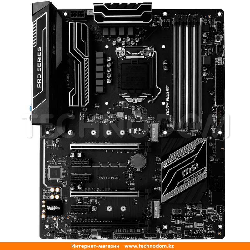 Материнская плата MSI Z270 SLI PLUS LGA1151 4DDR4 PCI-E 3x16 3x1 (HDMI+DVI-D) ATX - фото #0, Technodom.kz