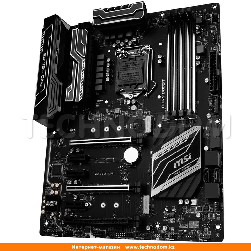 Материнская плата MSI Z270 SLI PLUS LGA1151 4DDR4 PCI-E 3x16 3x1 (HDMI+DVI-D) ATX - фото #1, Technodom.kz