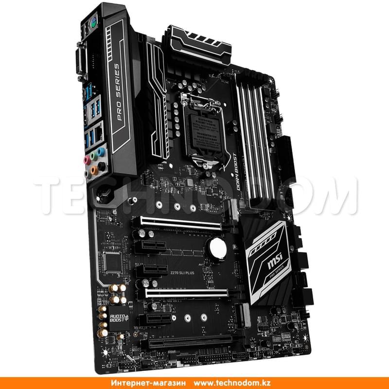 Материнская плата MSI Z270 SLI PLUS LGA1151 4DDR4 PCI-E 3x16 3x1 (HDMI+DVI-D) ATX - фото #2, Technodom.kz