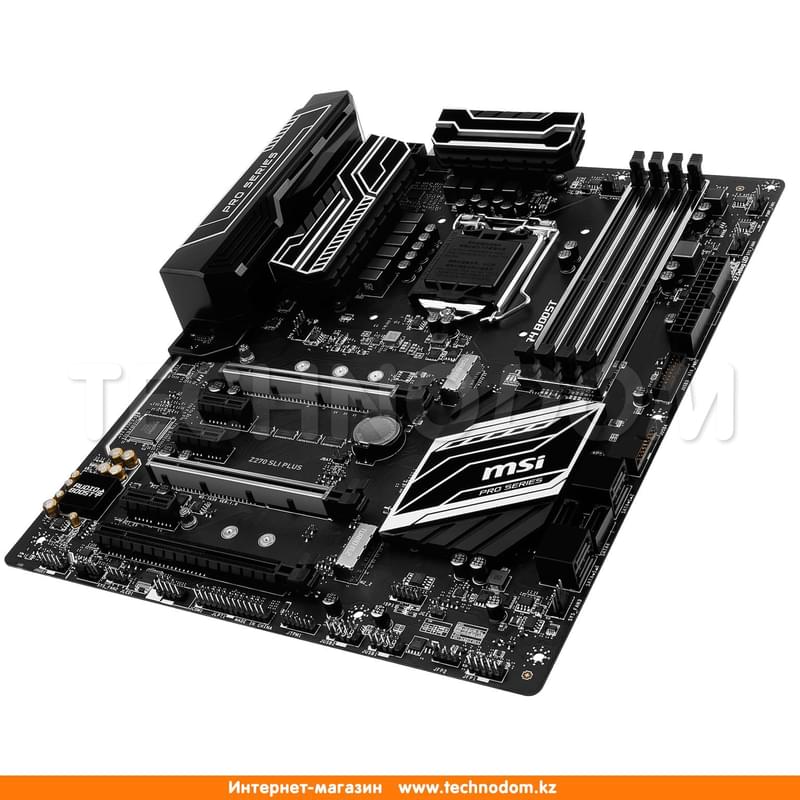 Материнская плата MSI Z270 SLI PLUS LGA1151 4DDR4 PCI-E 3x16 3x1 (HDMI+DVI-D) ATX - фото #4, Technodom.kz