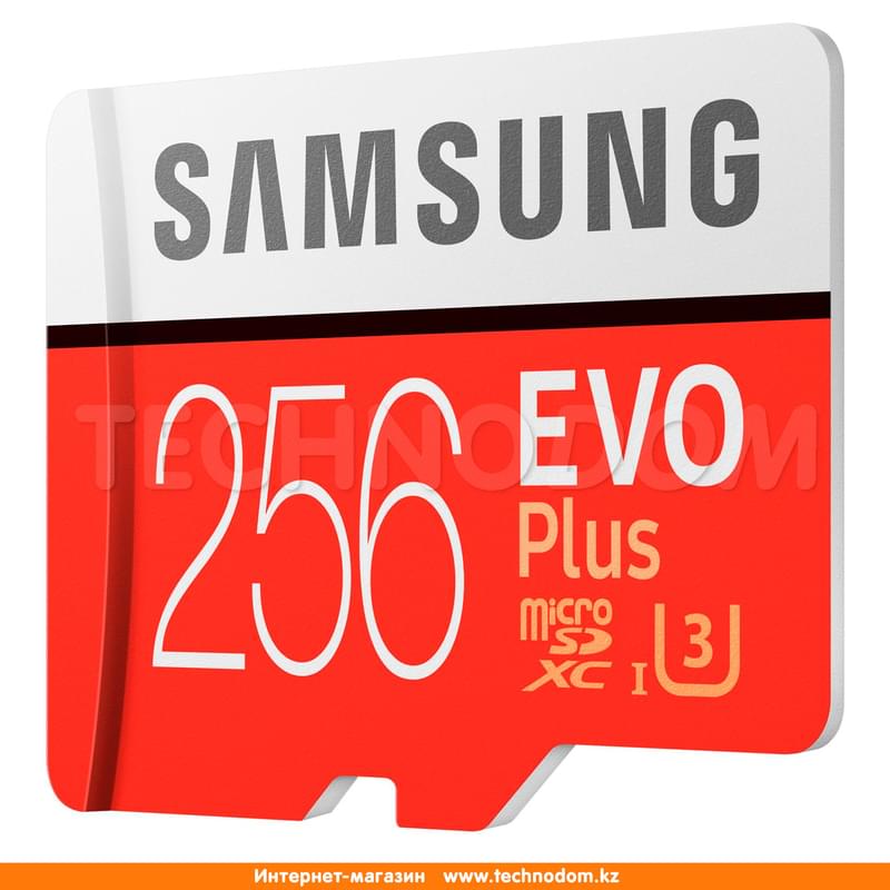 Карта памяти MicroSD 256GB Samsung Evo+, UHS-I 95MB/s, Class 10 + SD Adapter (MB-MC256GA/RU) - фото #1, Technodom.kz