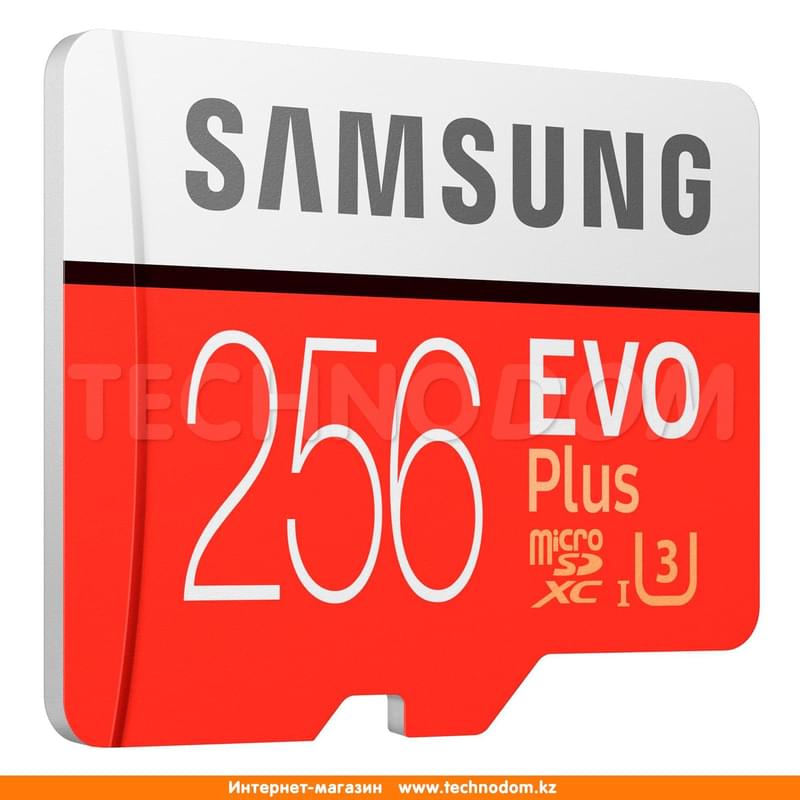 Карта памяти MicroSD 256GB Samsung Evo+, UHS-I 95MB/s, Class 10 + SD Adapter (MB-MC256GA/RU) - фото #2, Technodom.kz