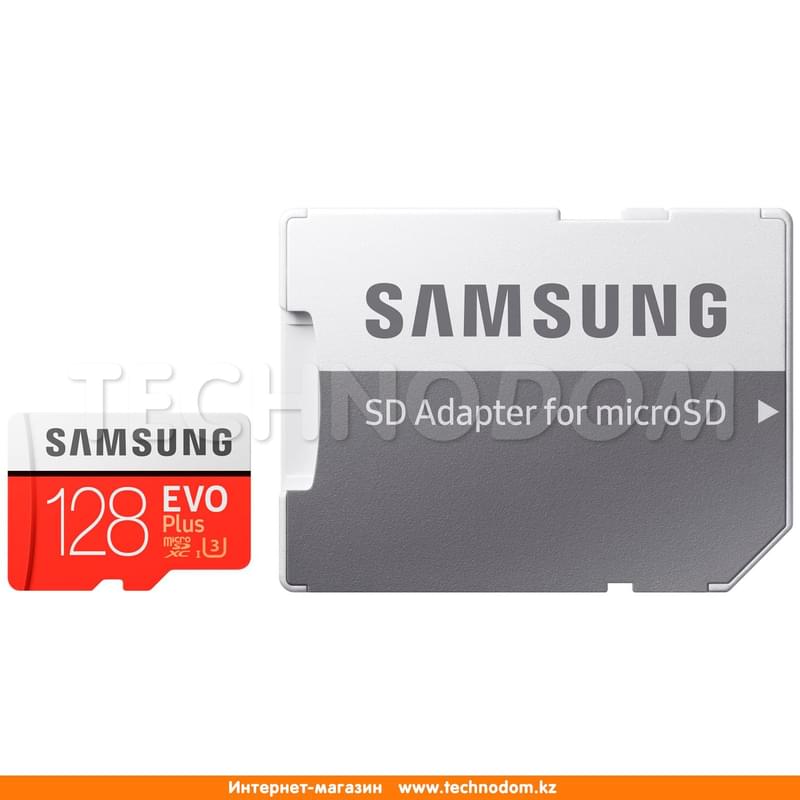 Карта памяти MicroSD 128GB Samsung Evo+, UHS-I 95MB/s, Class 10 + SD Adapter (MB-MC128GA/RU) - фото #5, Technodom.kz