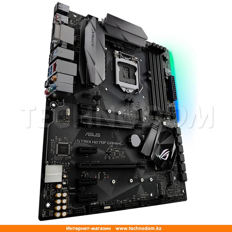 Материнская плата Asus STRIX H270F Gaming LGA1151 4DDR4 PCI-E 2x16 4x1 (HDMI+DP+DVI-D) ATX - фото #0, Technodom.kz