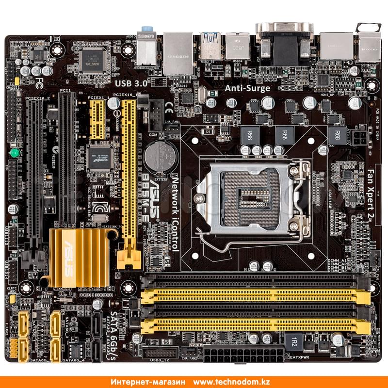 Материнская плата Asus B85M-E LGA1150 4DDR3 PCI-E 2x16 1x1 (HDMI+DP+DVI-D+VGA) mATX - фото #0, Technodom.kz