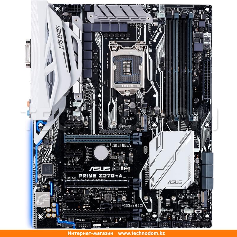 Материнская плата Asus PRIME Z270-A LGA1151 4DDR4 PCI-E 3x16 4x1 (HDMI+DVI-D+DP) ATX - фото #0, Technodom.kz