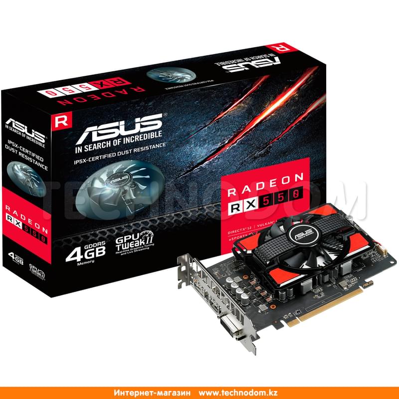 Видеокарта Asus RADEON RX550 4Gb 128bit GDDR5 (RX550-4G) - фото #5, Technodom.kz