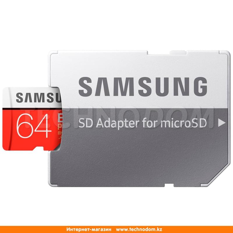 Карта памяти MicroSD 64GB Samsung Evo+, UHS-I 95MB/s, Class 10 + SD Adapter (MB-MC64GA/RU) - фото #4, Technodom.kz