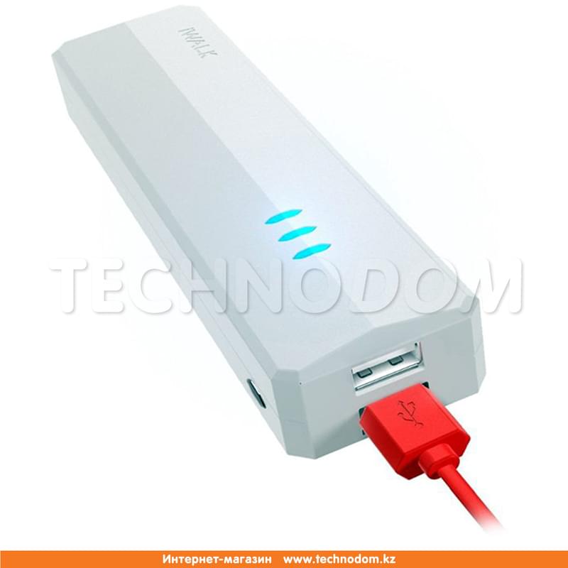 Внешний аккумулятор iWalk, 10400Mah, Supreme, White (UBS10400d/WH) - фото #3, Technodom.kz