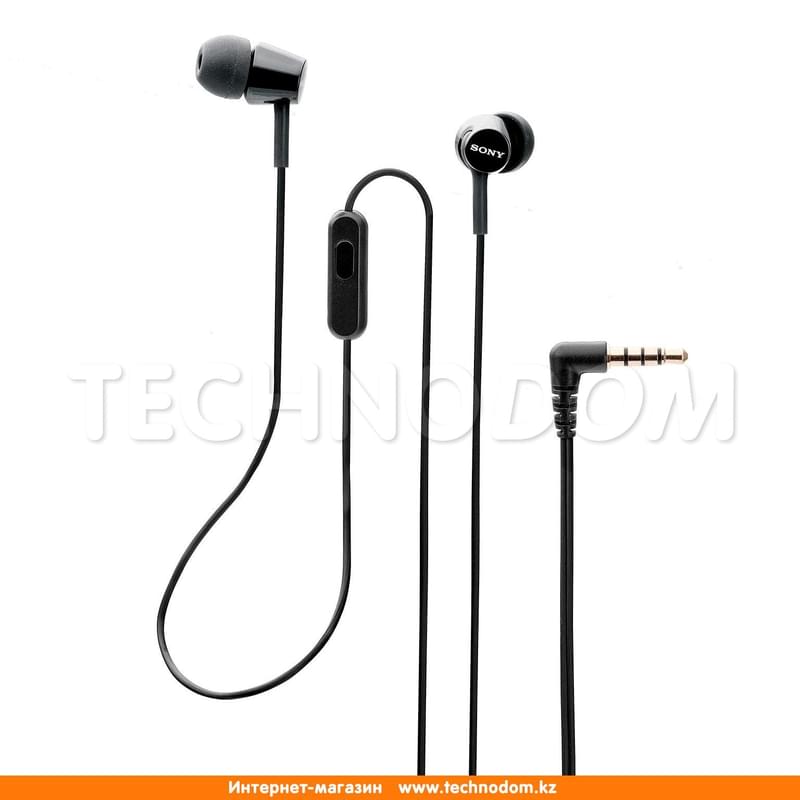 Наушники Вставные Sony MDR-EX155AP, Black - фото #1, Technodom.kz