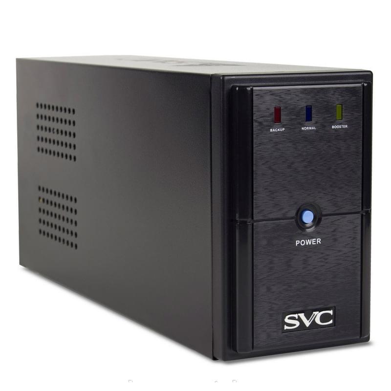 UPS SVC, 800VA/480W, AVR:165-275В, 2Schuko, Black (V-800-L) - фото #0, Technodom.kz