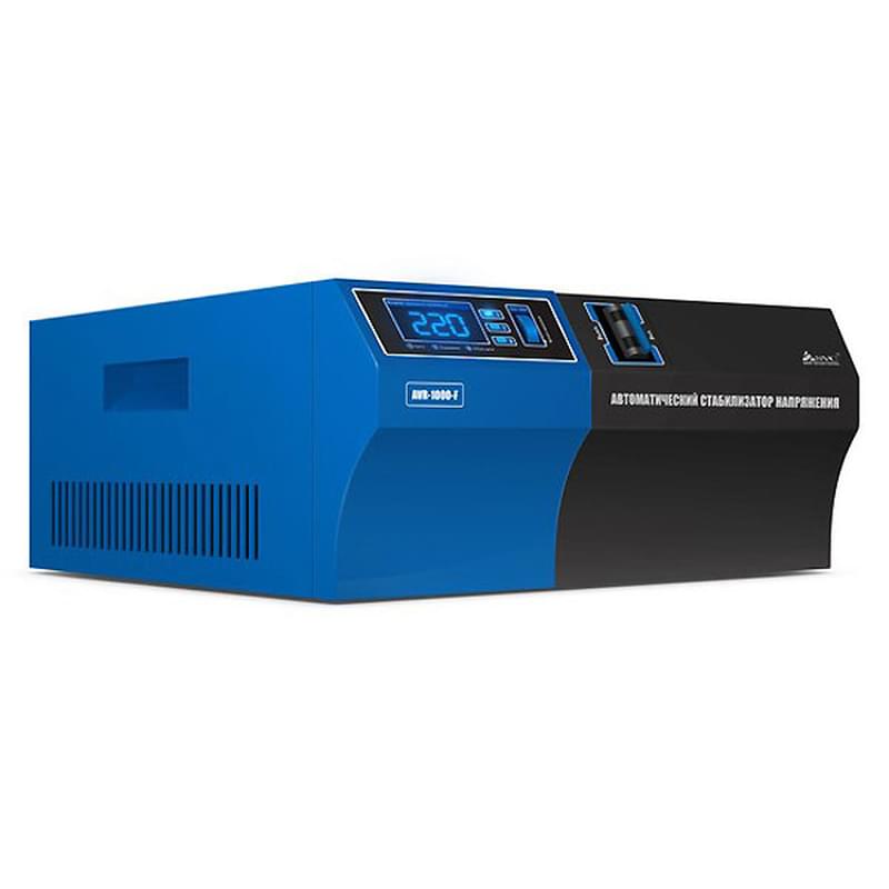 Стабилизатор SVC, 1000VA, AVR:140-280В, 2Shuko, LED, Чистая синусоида, 1,5м Black/Blue (AVR-1000-F) - фото #0, Technodom.kz