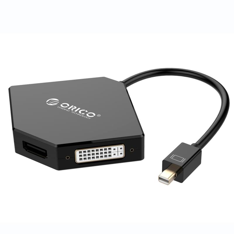Адаптер Mini DisplayPort to HDMI+DVI+VGA, ORICO, Black (DMP-HDV3S-BK) - фото #0, Technodom.kz