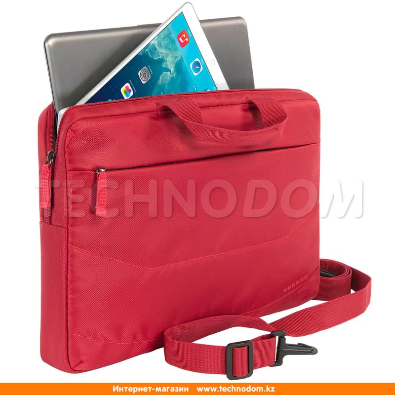 Сумка для ноутбука 15.6" Tucano Idea, Red, нейлон (B-IDEA-R) - фото #4, Technodom.kz