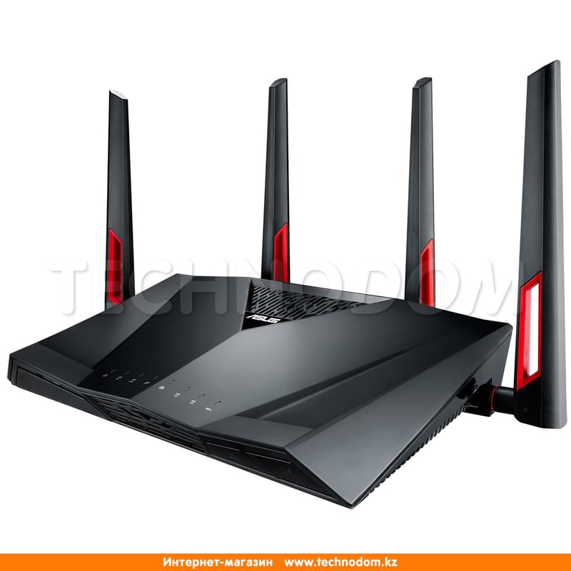 Беспроводной маршрутизатор, Asus RT-AC88U, 8*LAN 1 Гбит/с, 2*USB, 1000/2167Mbps (RT-AC88U) - фото #0, Technodom.kz