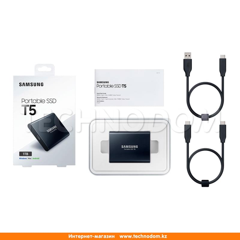 Внешний SSD 1.8" 1TB Samsung T5, USB 3.1 (MU-PA1T0B/WW) - фото #5, Technodom.kz