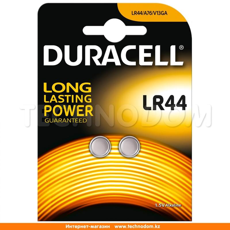 Батарейка LR44 2шт Duracell (LR44/A76/V13GA) - фото #0, Technodom.kz