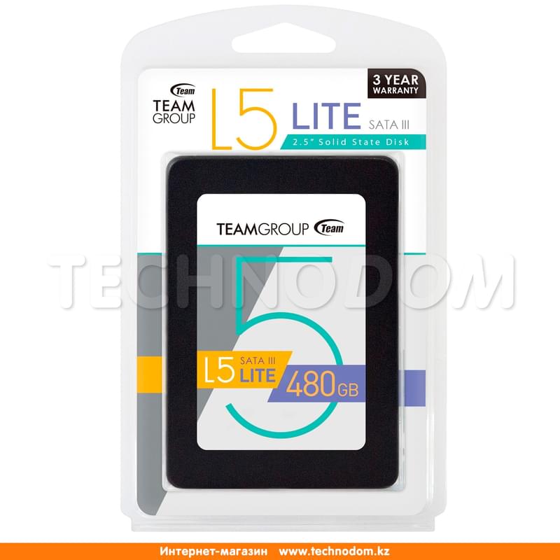 Внутренний SSD 2.5" 7мм 480GB Team Group L5 Lite, SATA-III TLC (T2535T480G0C101) - фото #0, Technodom.kz