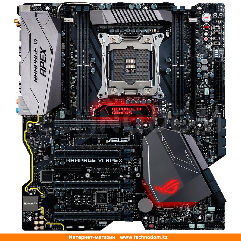 Материнская плата Asus RAMPAGE VI APEX X299 LGA2066 4DDR4 PCI-E 4x16 1x1 eATX - фото #5, Technodom.kz