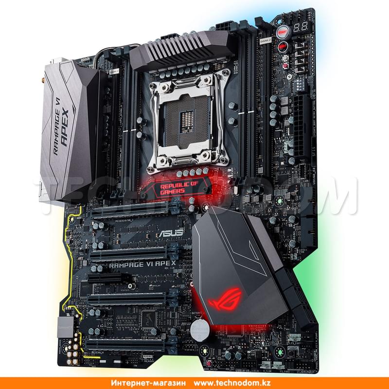 Материнская плата Asus RAMPAGE VI APEX X299 LGA2066 4DDR4 PCI-E 4x16 1x1 eATX - фото #7, Technodom.kz
