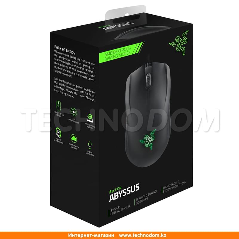 Мышка игровая проводная USB Razer Abyssus 2014, RZ01-01190100-R3G1 - фото #3, Technodom.kz